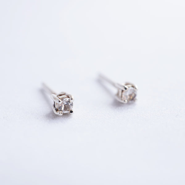 Aretes Cristal- Plata 925  & Topacios Blancos