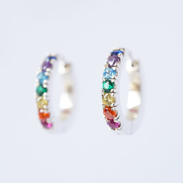 Aretes Arcobaleno- Plata 925 & Circonita